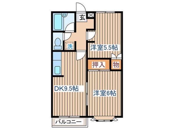 ｾ-ﾋﾞﾝｸﾞｸﾞﾗﾝﾃﾞMURAKO B棟の物件間取画像